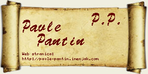 Pavle Pantin vizit kartica